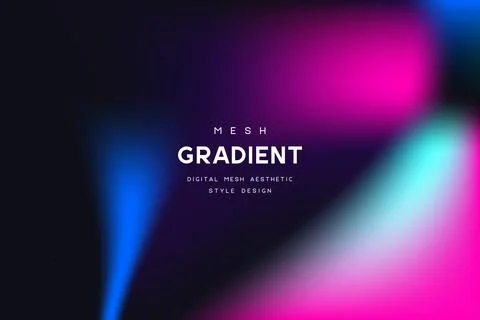 Dark neon mesh gradient Illustrazione stock