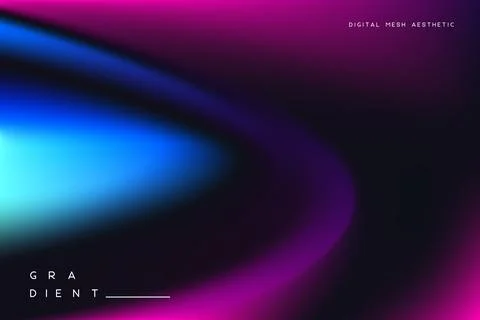 Dark neon mesh gradient Stock Illustration