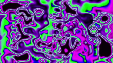 Dark neon psychedelic pattern wave vj loop Stock Footage 240323140