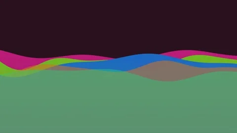 Dark Neon sky blue wave abstract background loop 스톡 동영상 342648356