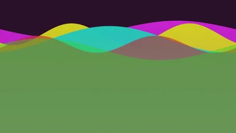 Dark Neon teal wave abstract background loop 스톡 동영상 342648433