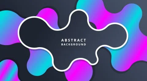 Dark Neon Techno Dynamic Modern Fluid Background Illustrazione stock