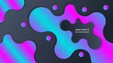 Dark Neon Techno Dynamic Modern Fluid Background Stock Illustration
