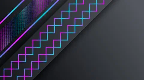 Dark Neon Technology Banner Background Template Stock-Illustration