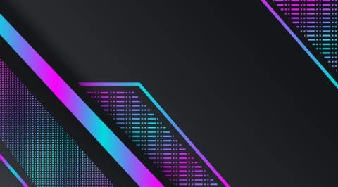 Dark Neon Technology Banner Background Template Stock Illustration