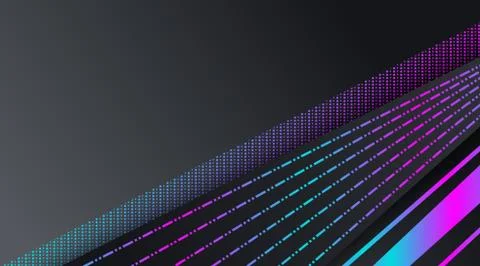 Dark Neon Technology Banner Background Template Stock Illustration