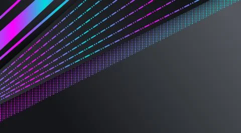 Dark Neon Technology Banner Background Template Stock-Illustration