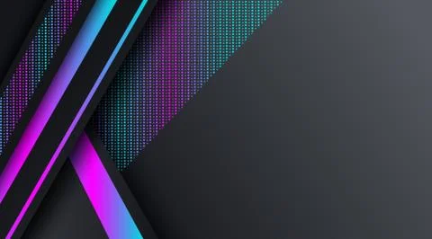 Dark Neon Technology Banner Background Template Stock Illustration