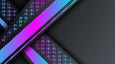 Dark Neon Technology Banner Background Template Stock-Illustration