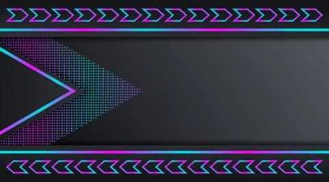 Dark Neon Technology Banner Background Template Stock-Illustration