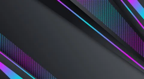 Dark Neon Technology Banner Background Template Stock Illustration