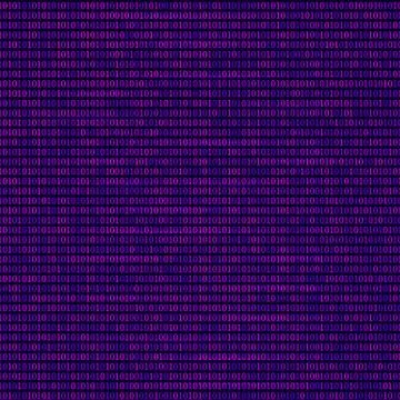 Dark Net concept vector illustration. Binary code bright blue and magenta bac Stock Illustration