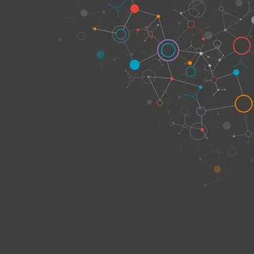 Dark network color technology communication background Stock Illustration