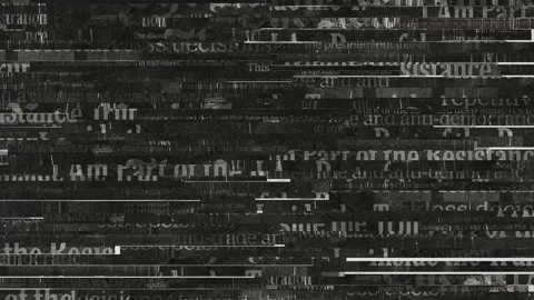 Dark Newspaper Typography Collage Background Stock Footage 307065068