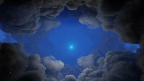 Dark Night Clouds 03 스톡 일러스트