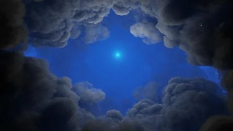 Dark Night Clouds 06 Stock Illustration