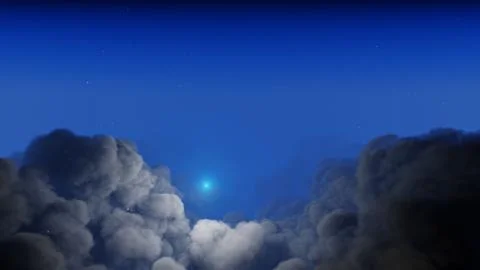 Dark Night Clouds 스톡 일러스트