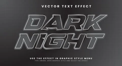 Dark night editable text effect template イラスト素材