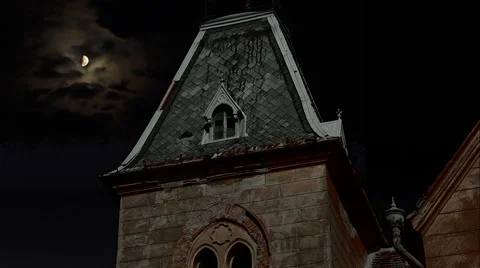 Dark Night Manor Stock Footage 46113145