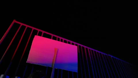Dark Night Protest with Moving Sign and Urban Street Cinematic Atmosphere Stock-Footage 331826603