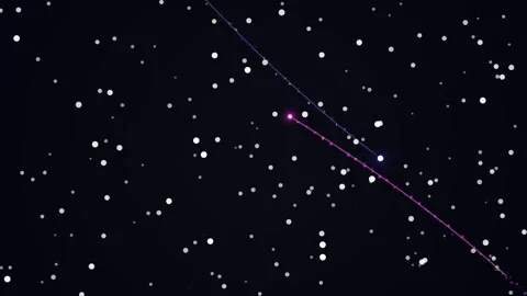 A dark night sky filled with white dots and purple star 스톡 동영상 330075908