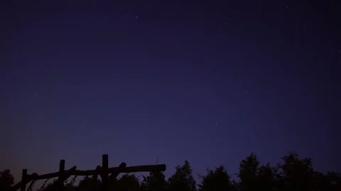Dark Night Sky Timepalpse. Nature and Stars Stock Footage 166800768