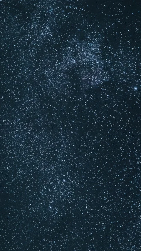 Dark Night Starry Sky With Glowing Stars. Bright Glow Of Sky Stars And Milky Way Vidéo 233567188