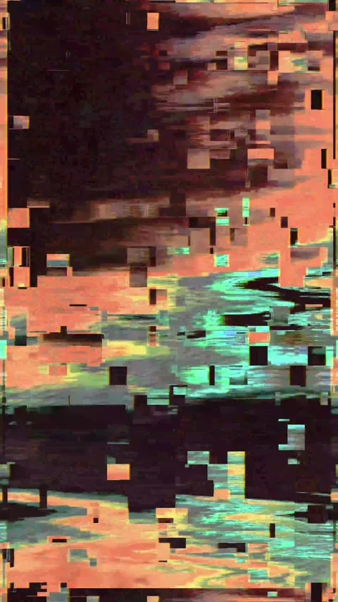 Dark Noir Tech Vertical Glitch Background 4K UHD Screen Display Video stock 341482696
