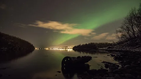 Dark norwegian coast Stock Footage 87950426