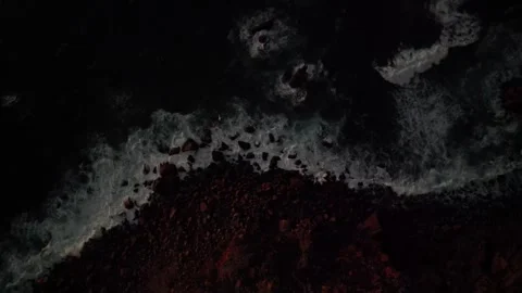 Dark ocean waves Stock Footage 299138917