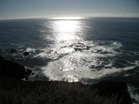 Dark Ocean waves view 写真素材