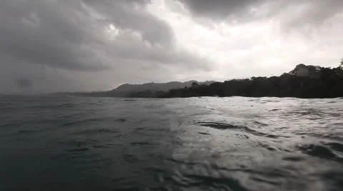 Dark ocean.View in the water. Stock Footage 43045150