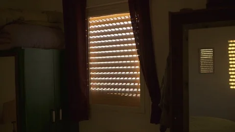 Dark old apartment during sunset Stock Footage 102511856