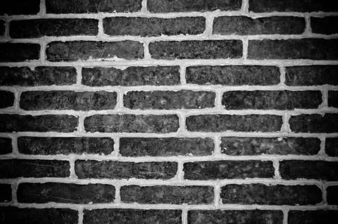 Dark old brick wall texture Stock Photos