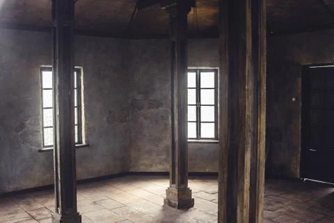 Dark old empty house indoor Stock Photos