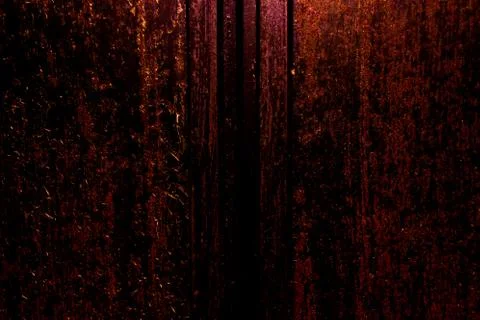 Dark old scary rusty rough golden and copper metal surface texture/background Stock Photos