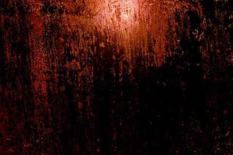 Dark old scary rusty rough golden and copper metal surface texture/background Stock Photos