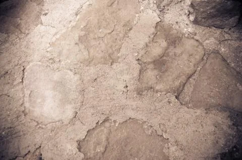Dark old stone wall background or texture Stock Photos