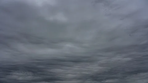Dark ominous grey storm clouds. Dramatic sky. Storm rain clouds. Stock Footage 126281837