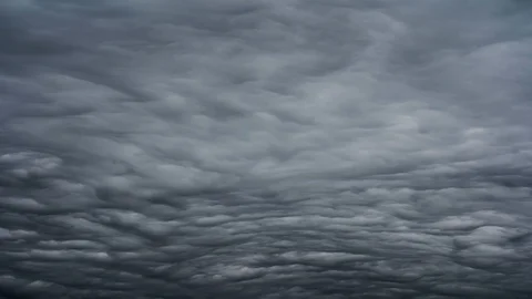 Dark ominous grey storm clouds. Dramatic sky. Storm rain clouds. Stock Footage 126281986