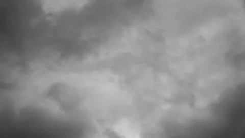 Dark ominous grey storm clouds. Dramatic sky. Video stock 127944662