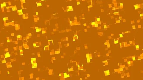 Dark Orange Abstract Background with Faint Glowing Square Particles Stock Illustration