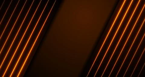 Dark orange abstract corporate background with neon lines Stock Illustration