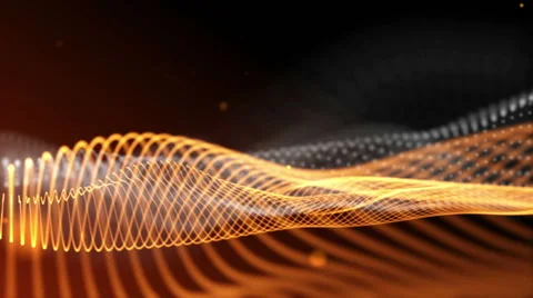 Dark orange abstract fantasy technology motion background Stock Footage 65399693
