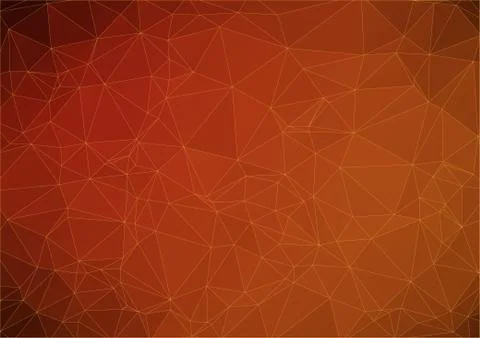Dark orange abstract polygonal background Stock Illustration