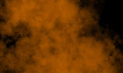 Dark Orange Cloud Overlay Background With Grunge Fog Texture Style Stock Photos