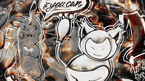 Dark Orange Graffiti Mix Stockbeeldmateriaal 71782392