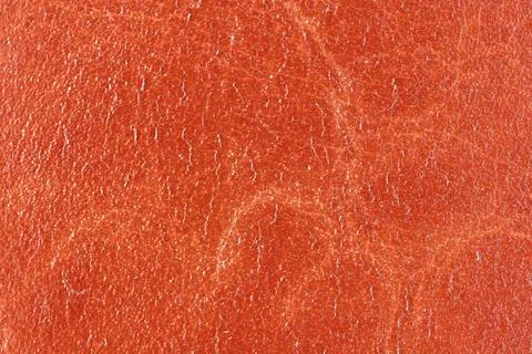 Dark orange leather texture closeup background Stock Photos