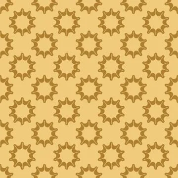 Dark orange pattern on bright yellow seamless background. Stock Illustration