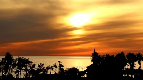 Dark Orange Sky Video stock 83288773